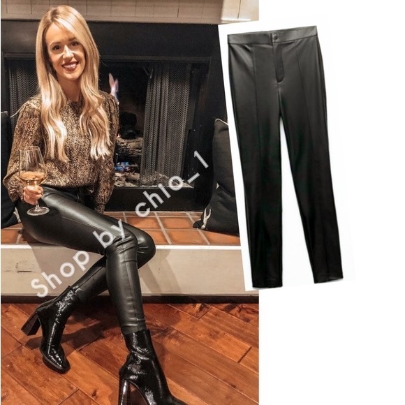 Sold Zara LEATHER PANTS - Picture 5 of 5